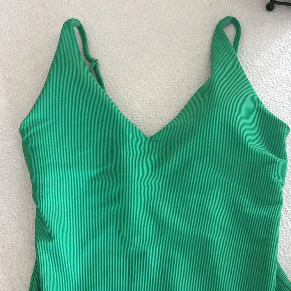 BEACH RIOT Core Collection Reese One Piece Technicolor Green, Size Medium, $148